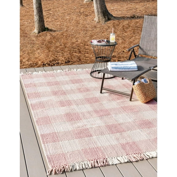 Unique Loom Eco Plaid Indoor Outdoor Washable Collection Area Rug - Balmoral (2' 2" x 3' 1" Recta... | Walmart (US)