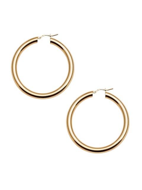 Tru 14K-Yellow-Gold Vermeil Hoop Earrings | Saks Fifth Avenue