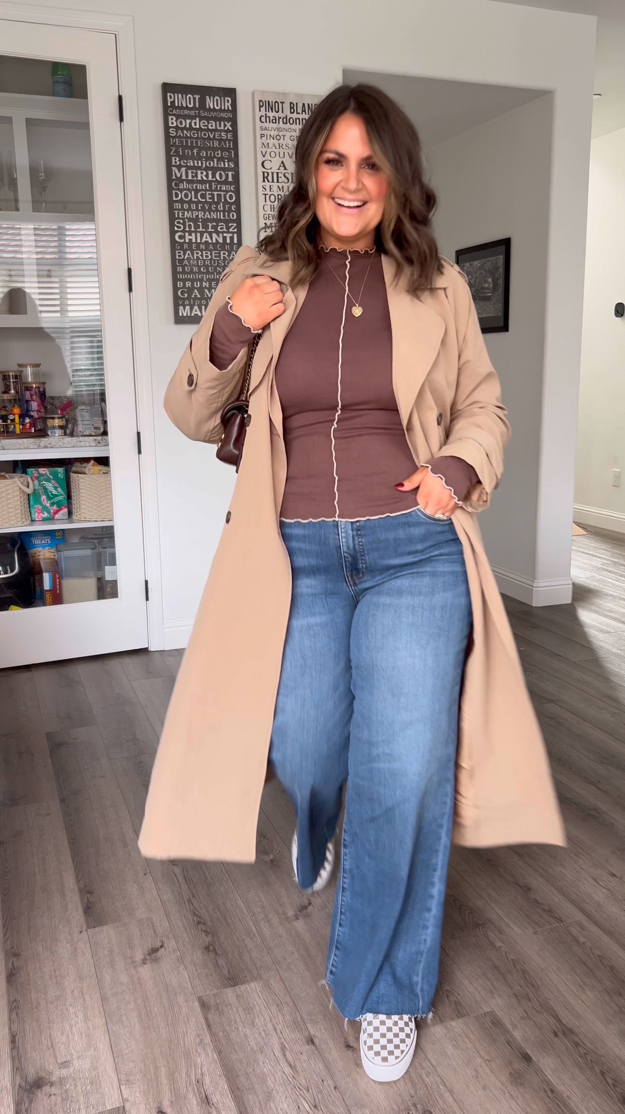 Top, xl (oversized.. could wear a large)
Jeans, 14
Trench, xl (need a large)
Shoes, true to size

Wide leg jeans, casual outfit, midsize, curvy jeans, mom style, outfit idea, platform sneakers, coat, California winter, coach bag, brown outfit, free people, neutral outfit 

#LTKStyleTip #LTKMidsize #LTKWatchNow