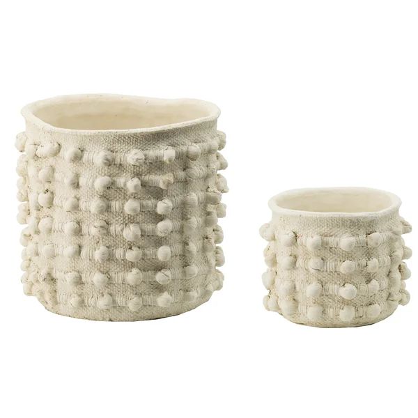 Brookmount 2-Piece Cement Pot Planter Set (Set of 2) | Wayfair North America