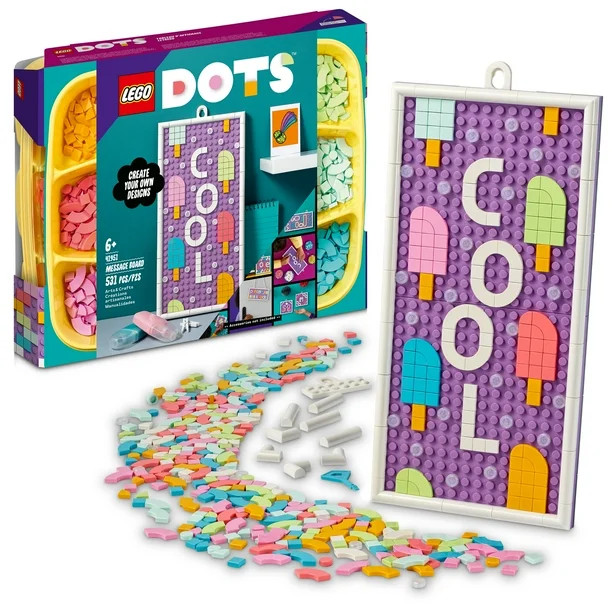 LEGO DOTS Message Board 41951 DIY Craft Decoration Kit; Adaptable Toy with Colorful Tiles for Kid... | Walmart (US)
