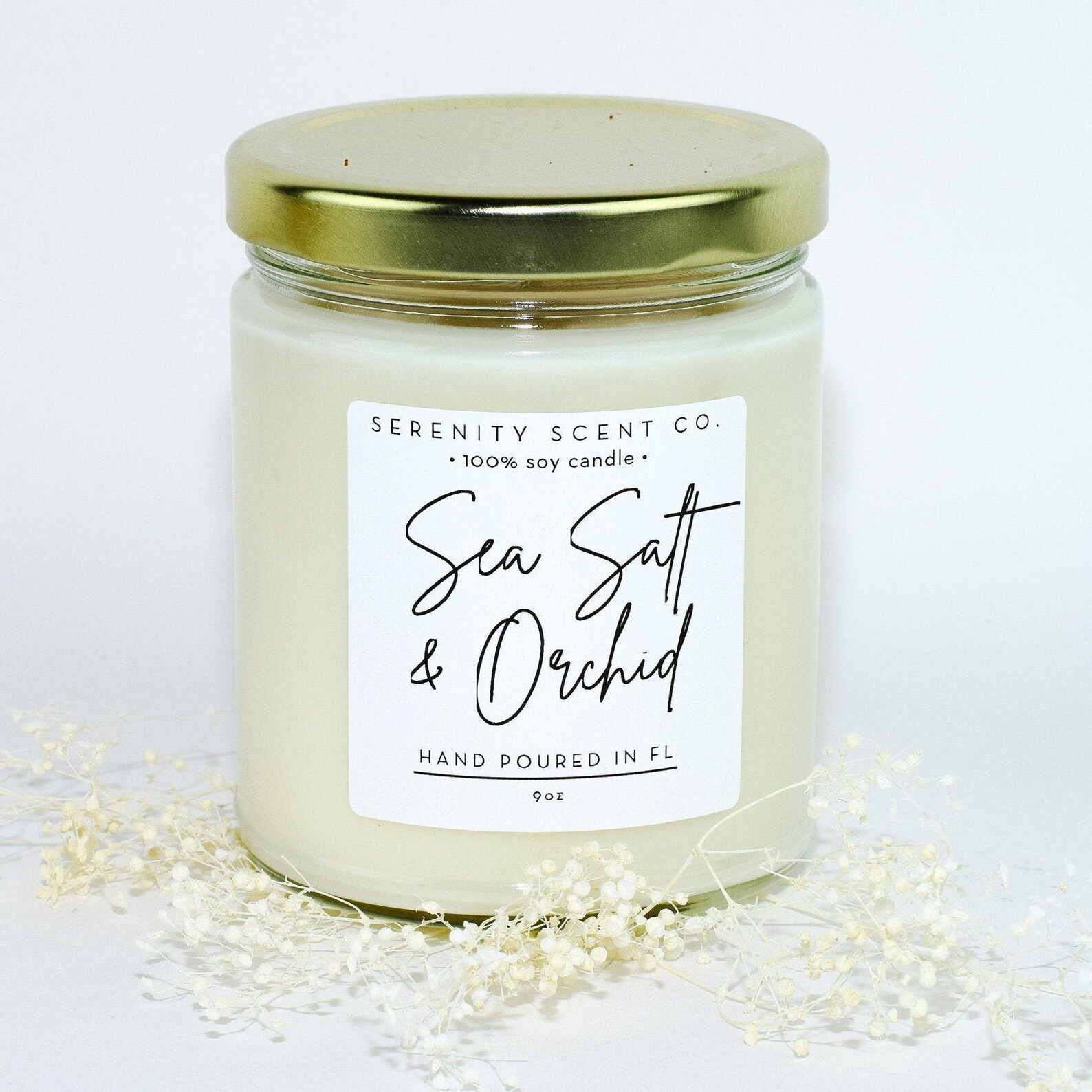 Sea Salt & Orchid Candle | Handmade Soy Candle | Jar Candle | 100% Soy Wax | Sea Salt Candle | Or... | Etsy (US)