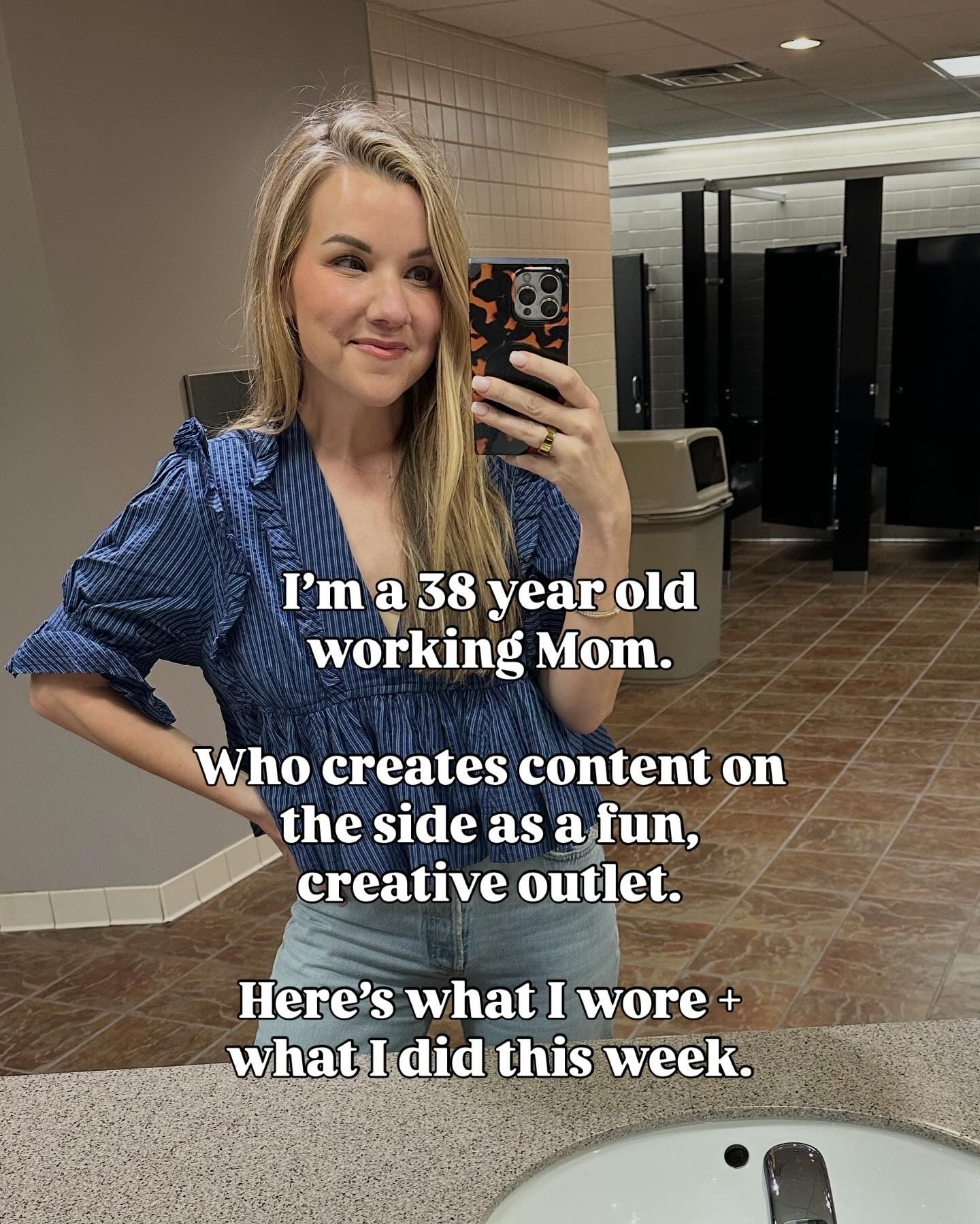 I’m a 38 year old working Mom.

Who creates content on the side as a fun, creative outlet. 

Here’s what I wore + what I did this week. It was spring break this week, so I took the week off. I wanted to just be Mom - not working Mom trying to balance all the things. For the most part, mission accomplished. 🫶🏻