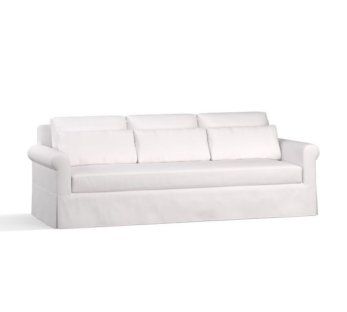 York Roll Arm Deep Seat Slipcovered Sofa | Pottery Barn (US)