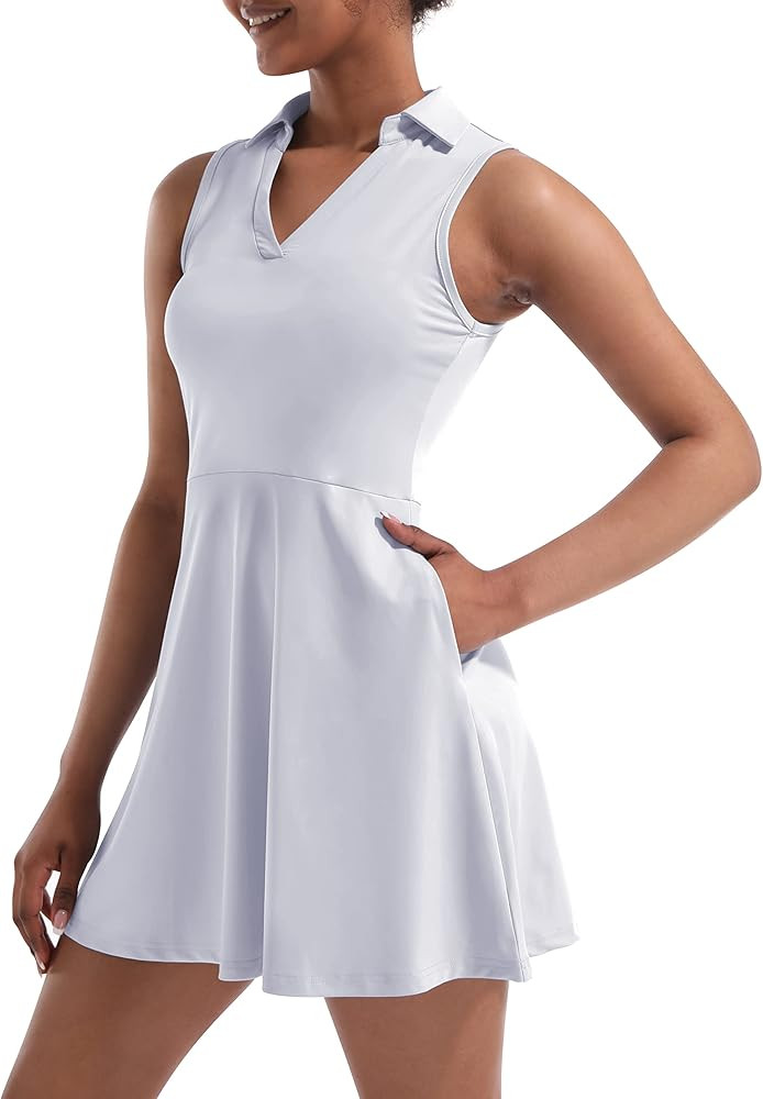 Fengbay Tennis Dress for Women,Golf Dresses with Built in Shorts with 4 Pockets for Sleeveless At... | Amazon (US)