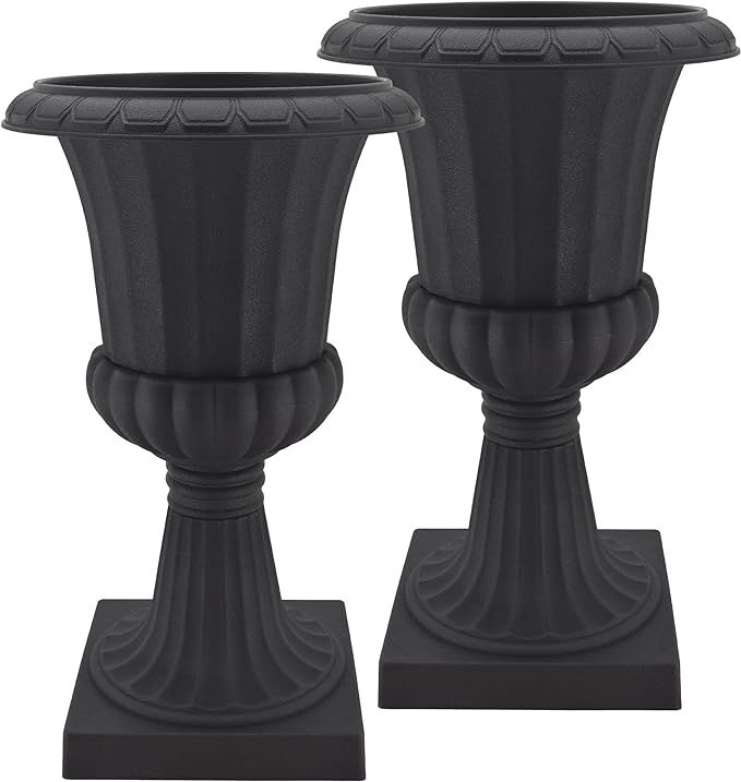 Arcadia Garden Products PL52BK-2 Deluxe Plastic Urn(Pack of 2), Black, 22"x38" | Amazon (US)