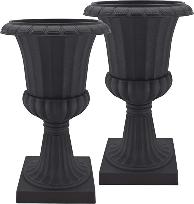 Arcadia Garden Products PL52BK-2 Deluxe Plastic Urn(Pack of 2), Black, 22"x38" | Amazon (US)