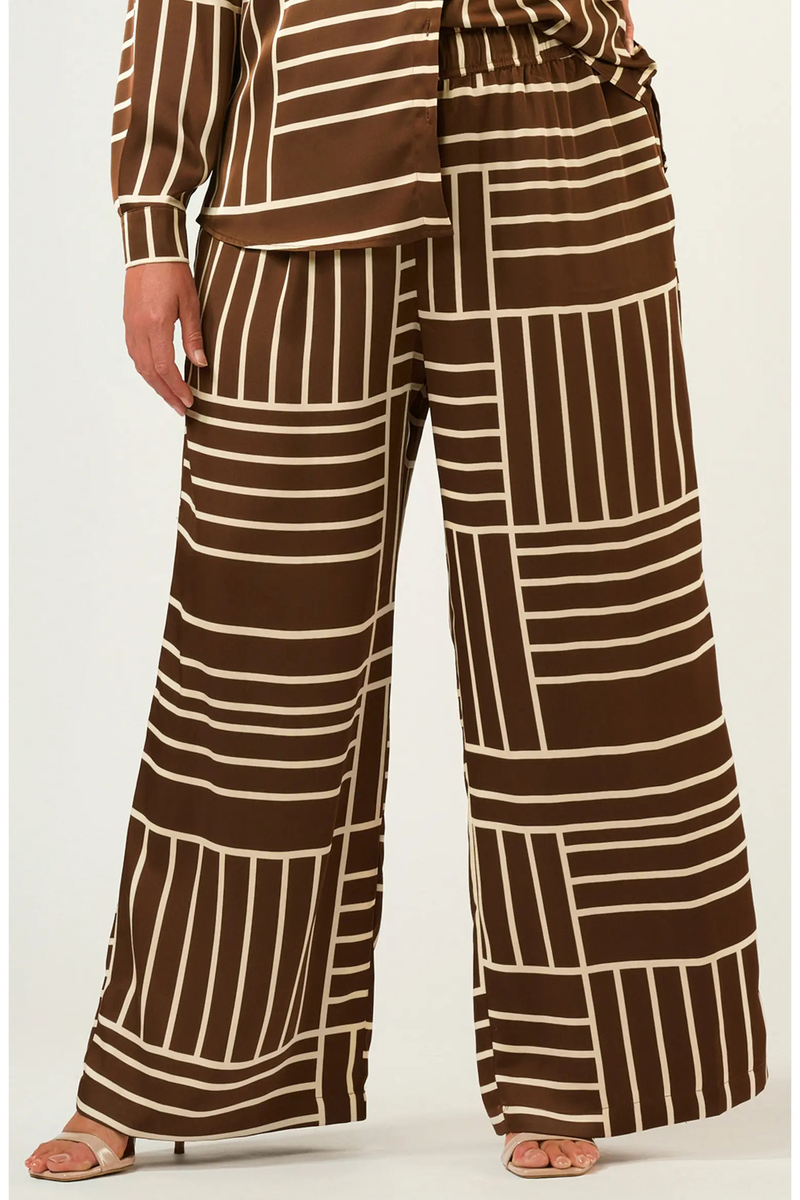 Estelle Josie Geo Stripe Satin Pants (Women) | Nordstrom | Nordstrom