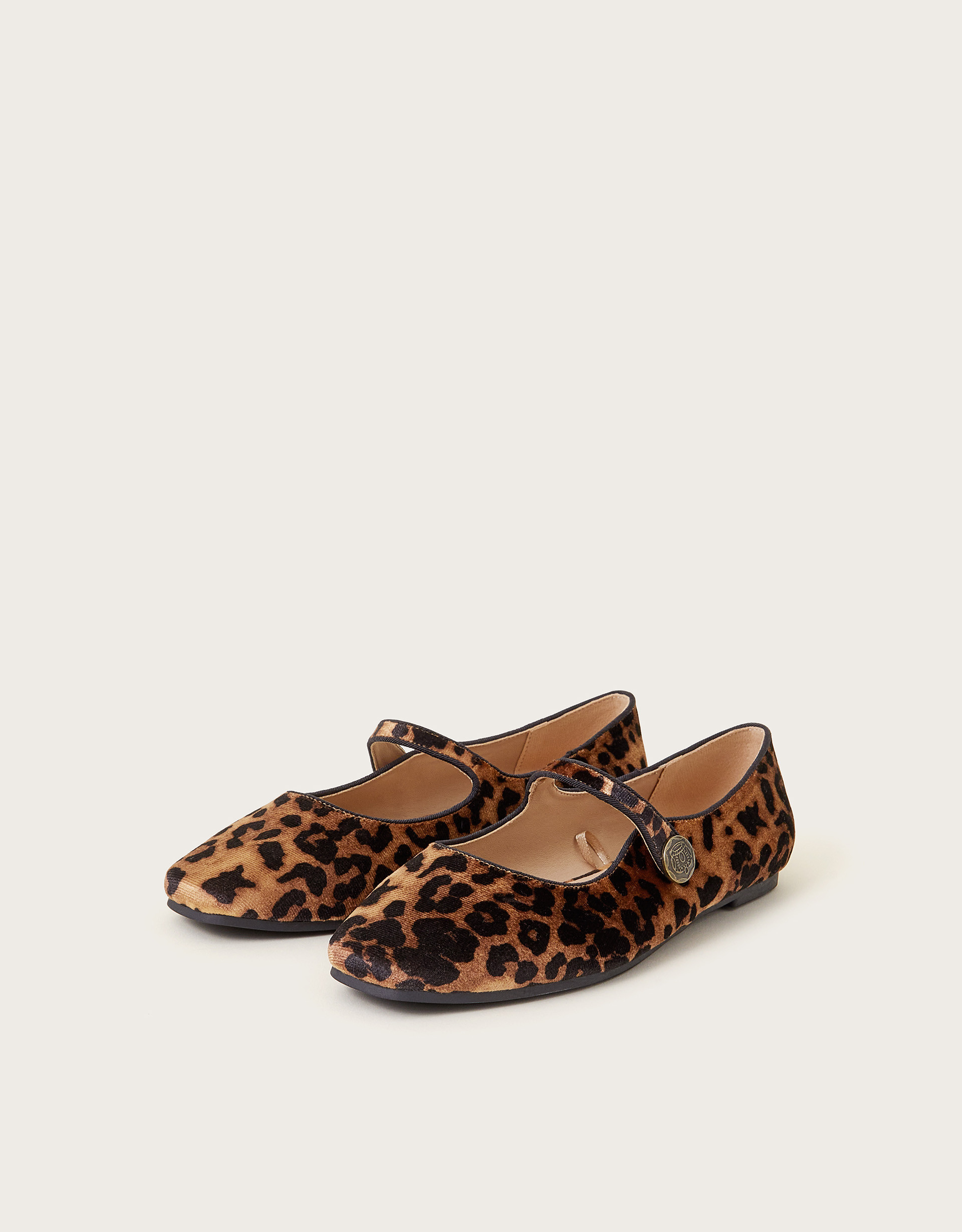 Lizzy Leopard Print Mary Jane Flats Multi | Monsoon (UK)