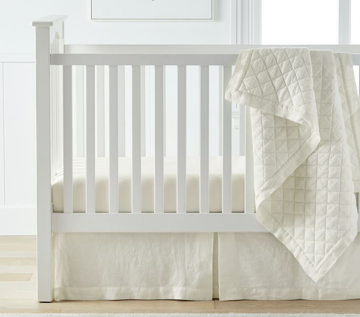 Belgian Flax Linen Baby Quilt | Pottery Barn Kids