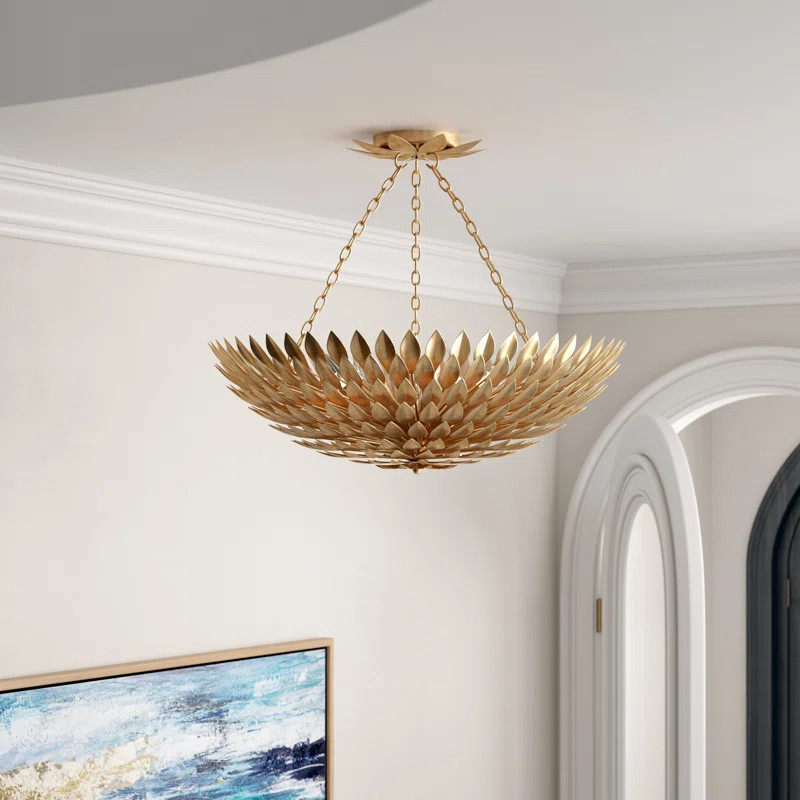 Monterey 8 - Light Steel Dimmable Bowl Chandelier | Wayfair North America