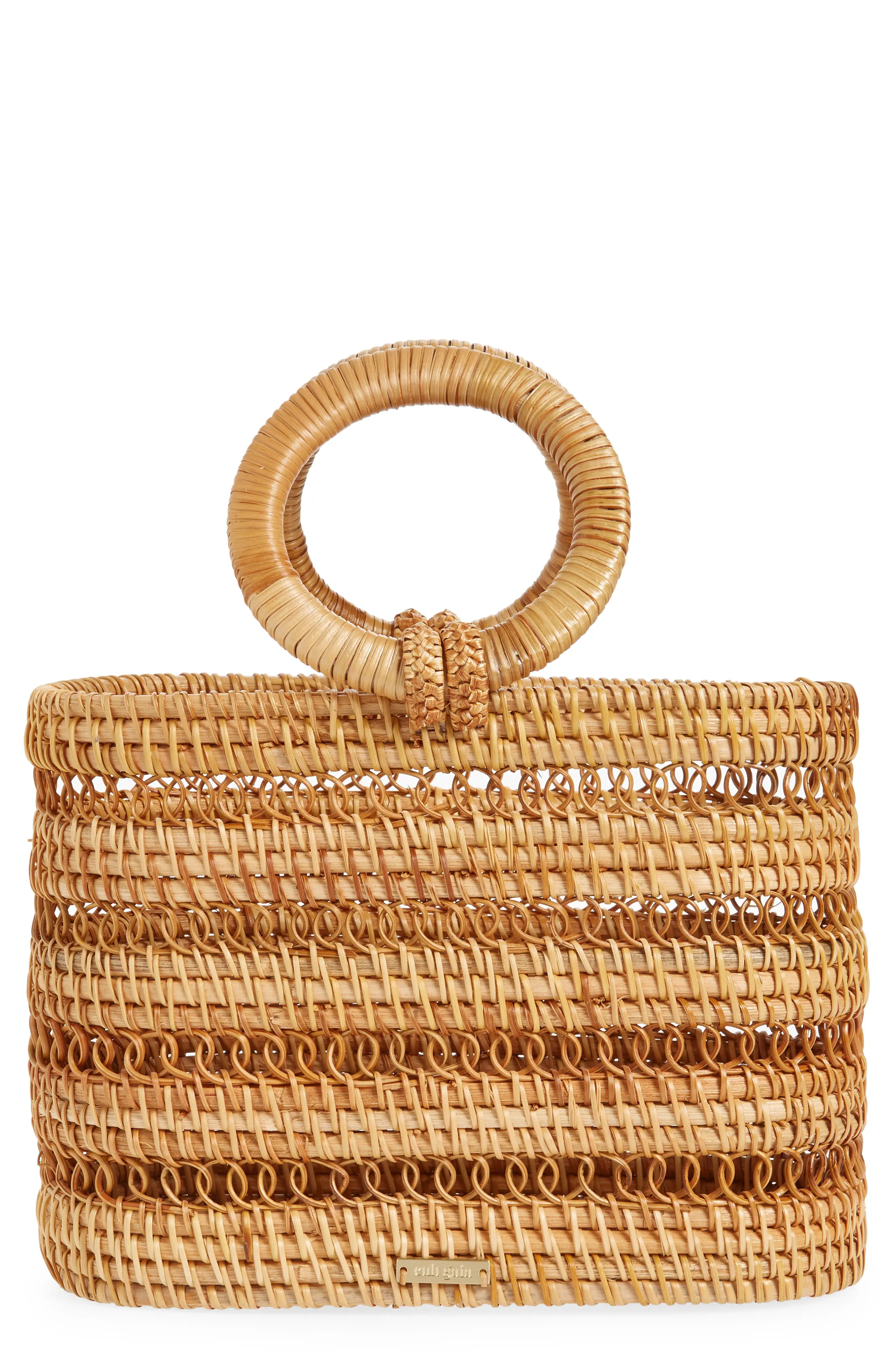 Cult Gaia Coco Mini Woven Tote in Natural at Nordstrom | Nordstrom