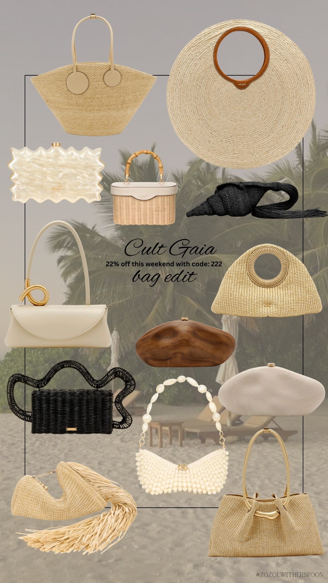 Cult Gaia summer bags edit - 22% off for this weekend with code 222 

Winter sun, vacation style, island, resortwear, summer bags, raffia, dubai, Maldives 

#LTKbag #LTKsale #LTKstyletip