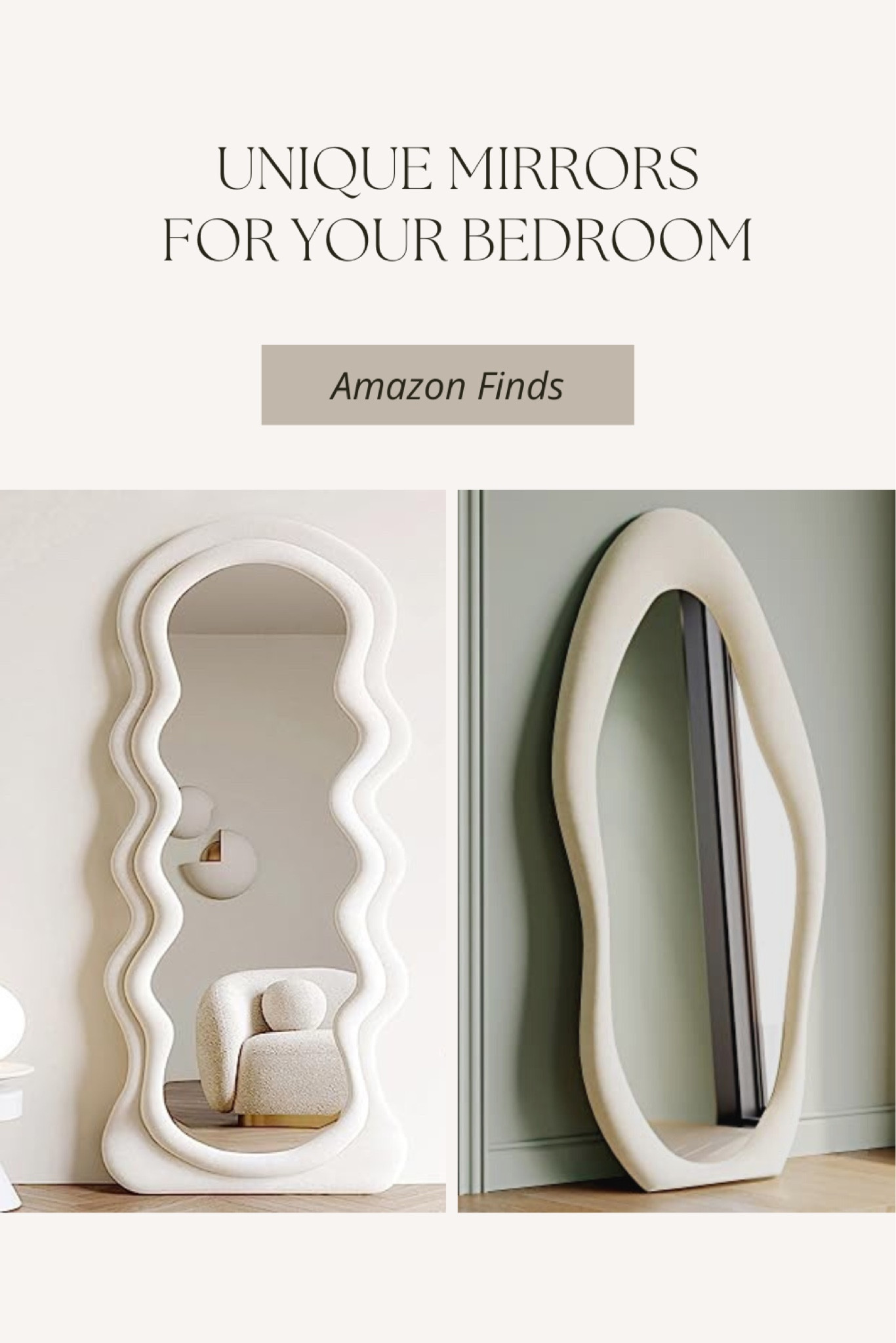 Love these fun wavy and asymmetrical mirrors from Amazon. Not only are they affordable, but give your space an elevated feel. 🤍

#LTKhome #LTKFind