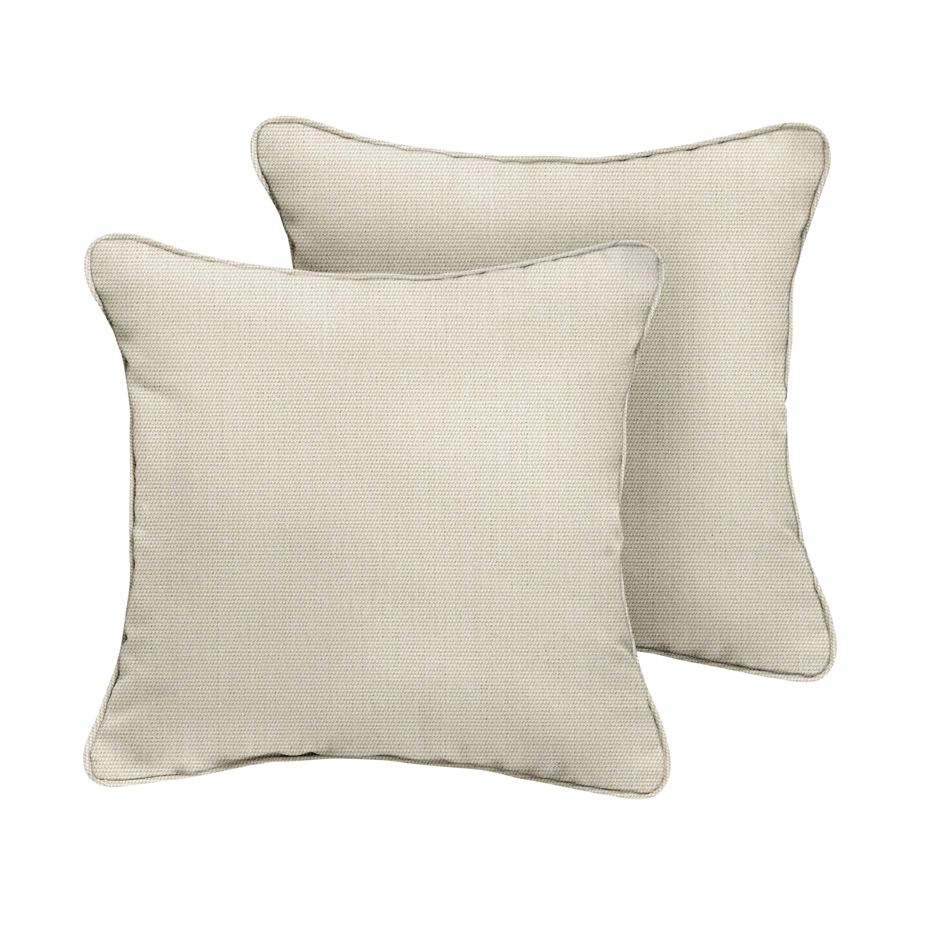 Tinsley Sunbrella® Throw Square Indoor/Outdoor Pillow Cover & Insert (Set of 2) | Wayfair North America