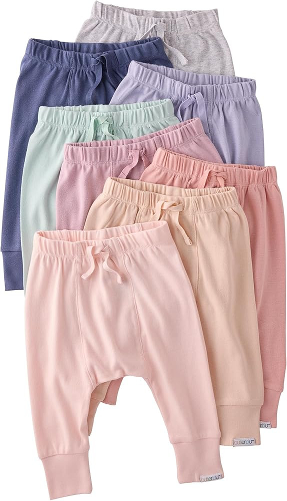 Jordan 8-Pack Jogger Baby & Toddler Pants 100% Organic Cotton Bottoms for Boys & Girls | Amazon (US)