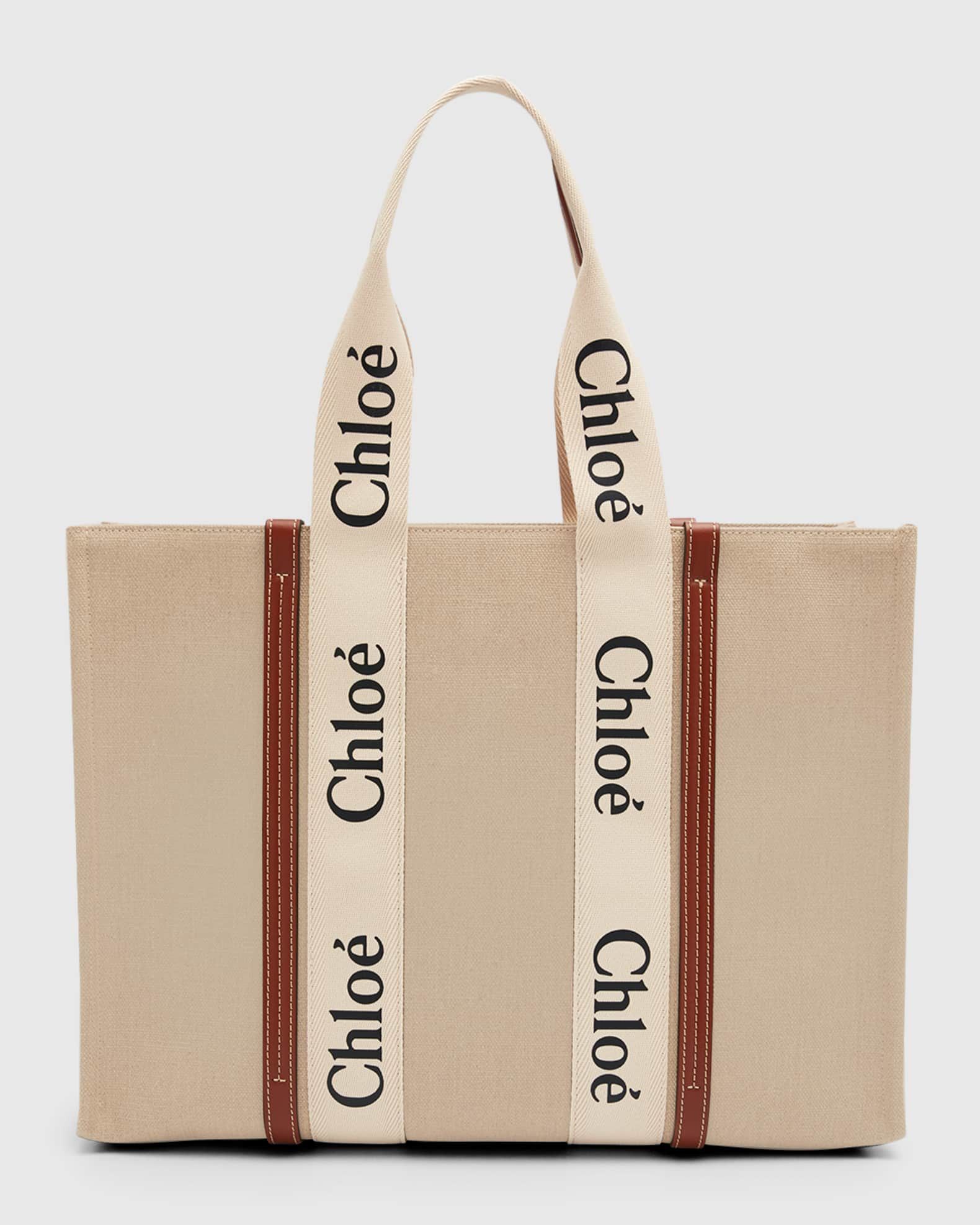 Woody Large Tote Bag in Linen | Neiman Marcus