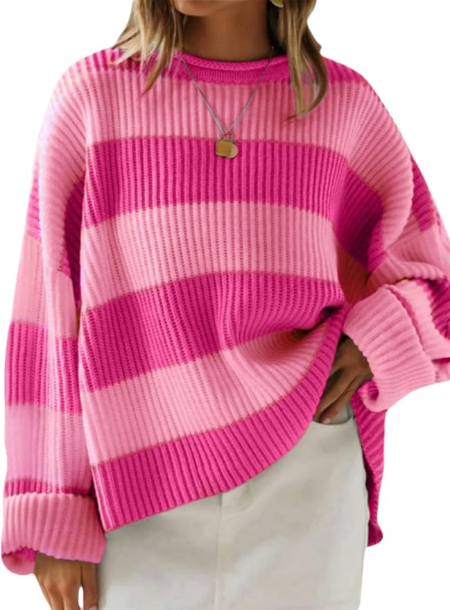 Simier Fariry Suéter Pullover de Otoño de Gran Tamaño para Mujer, con Hombros Caídos, Manga L... | Amazon (US)