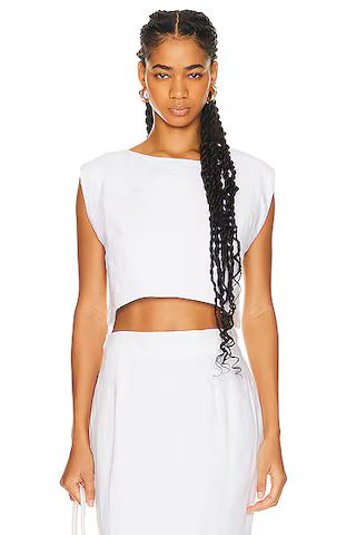 Posse Martina Crop Top in Ivory | FWRD | FWRD 