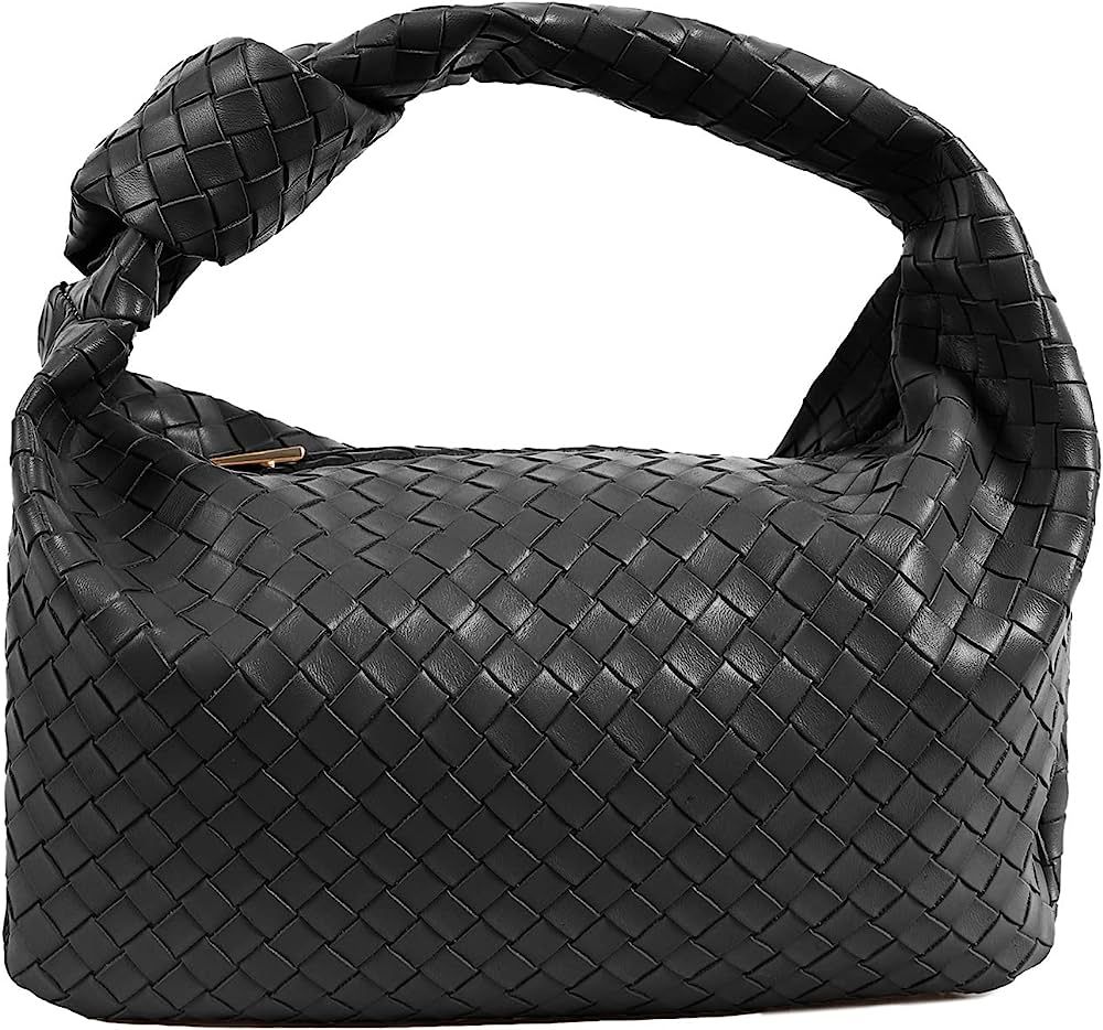 PRETTYGARDEN Women's Soft Leather Handbags Purse Fashion Shoulder Bag Knotted Handle Hobo Bags | Amazon (US)