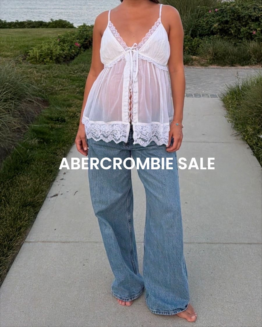 @abercrombie currently $50 Off $150+, or $25 Off $100 almost everything | living in these easy tanks that are non-maternity and perfect for the bump! Wearing size small in top and 29 in jeans 🤍 tank also available in 3 other colors/patterns!

#LTKBump #LTKSaleAlert #LTKSeasonal