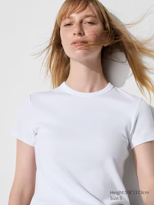 WOMEN'S SOFT RIBBED CREW NECK T-SHIRT | UNIQLO AU | Uniqlo Australia