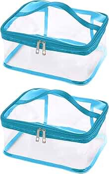 Louise Maelys 2 pack Portable Clear Makeup Bag Zipper Waterproof Transparent Travel Storage Pouch... | Amazon (US)