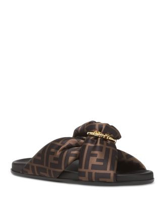 Fendi Women's Fendi Feel Satin FF Slides | Bloomingdale's Shoes | Bloomingdale's (US)
