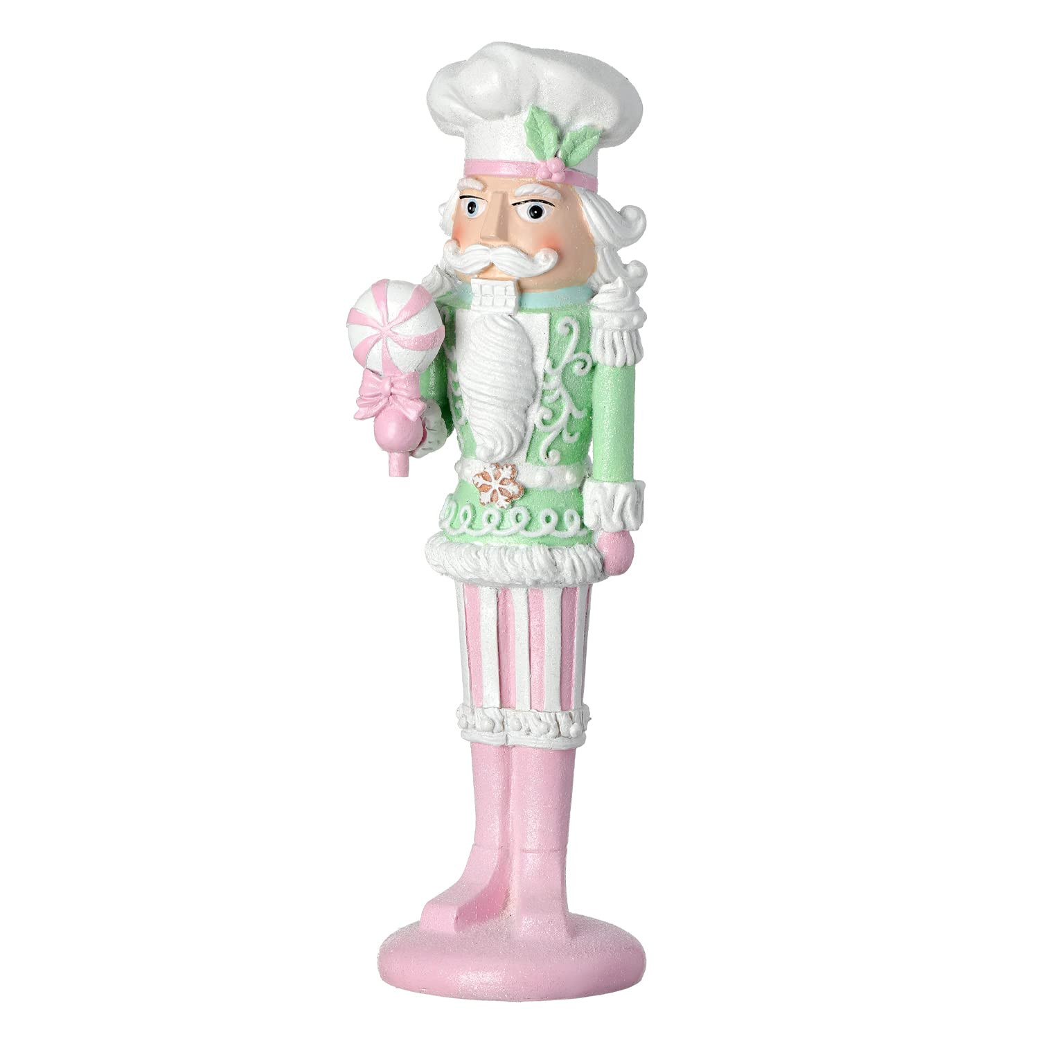 One Holiday Way 11.5-Inch Decorative Pink & Green Pastel Nutcracker Baker Figurine w/Peppermint C... | Amazon (US)