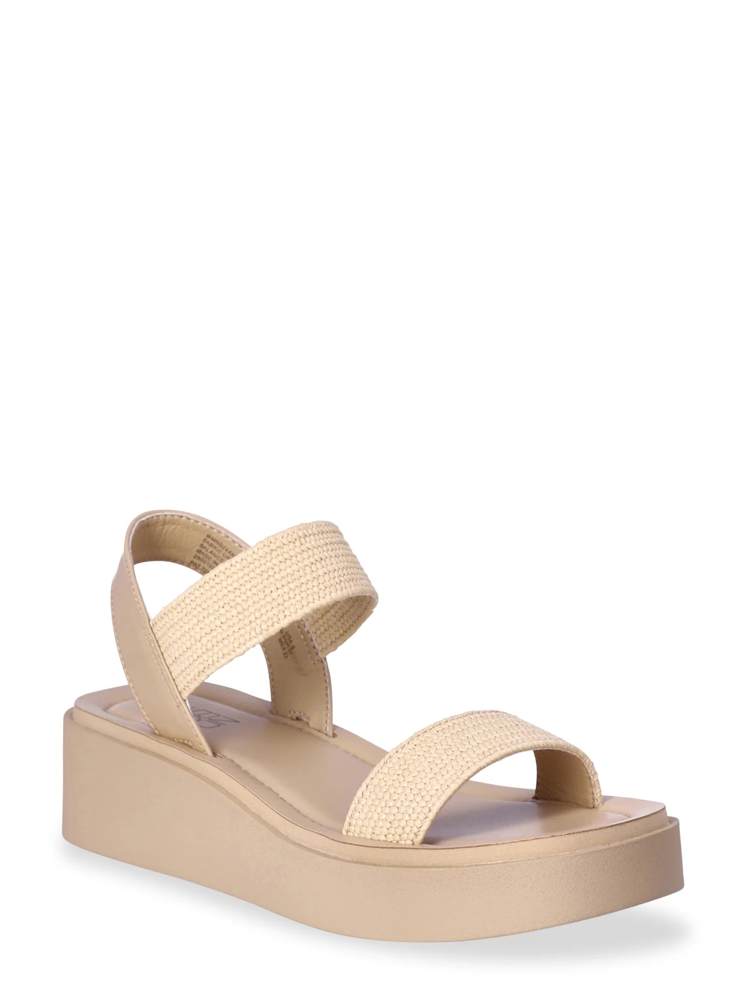 No Boundaries Women’s Elastic Strap Sandals | Walmart (US)