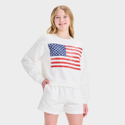 Girls' Fleece Crew Neck Pullover Sweatshirt - art class™ | Target