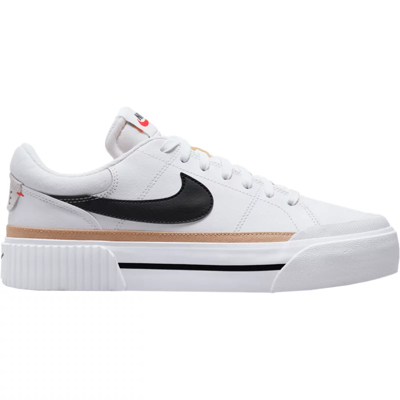 Nike Women's Court Legacy Lift Platform Shoes White/Black, 8 - Women's Athletic Lifestyle at Academy | Academy Sports + Outdoors