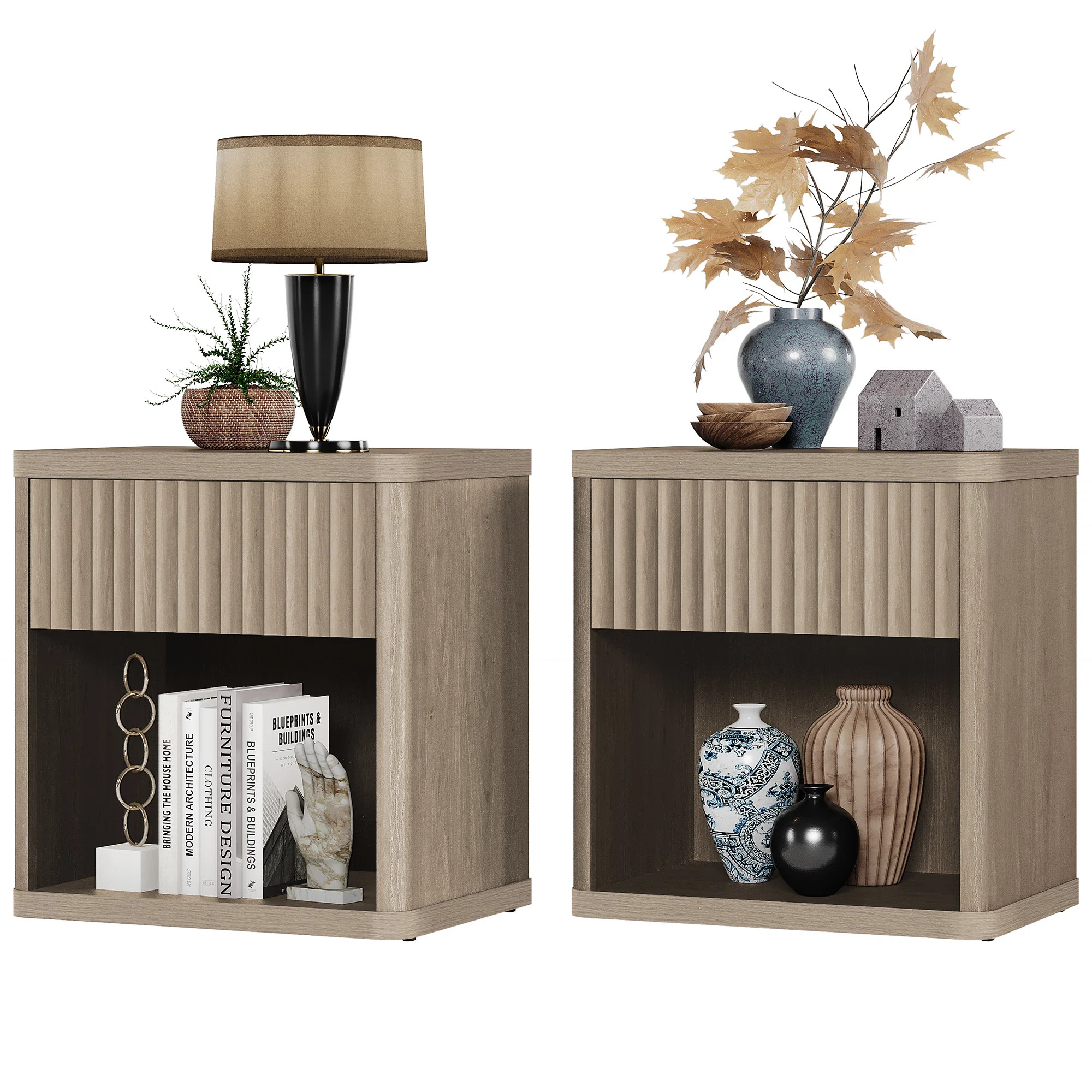 Cesiro 1 - Drawer Nightstand (Set of 2) | Wayfair North America