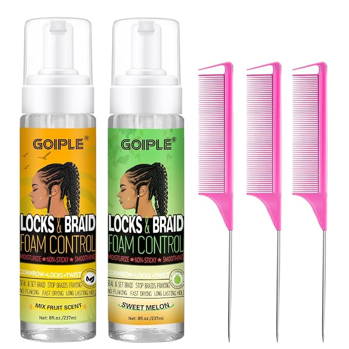 Goiple Hair Mousse for Braids, Twist, Locs - Braid Foam Control Mousse, No Flake, High Shine Styl... | Amazon (US)