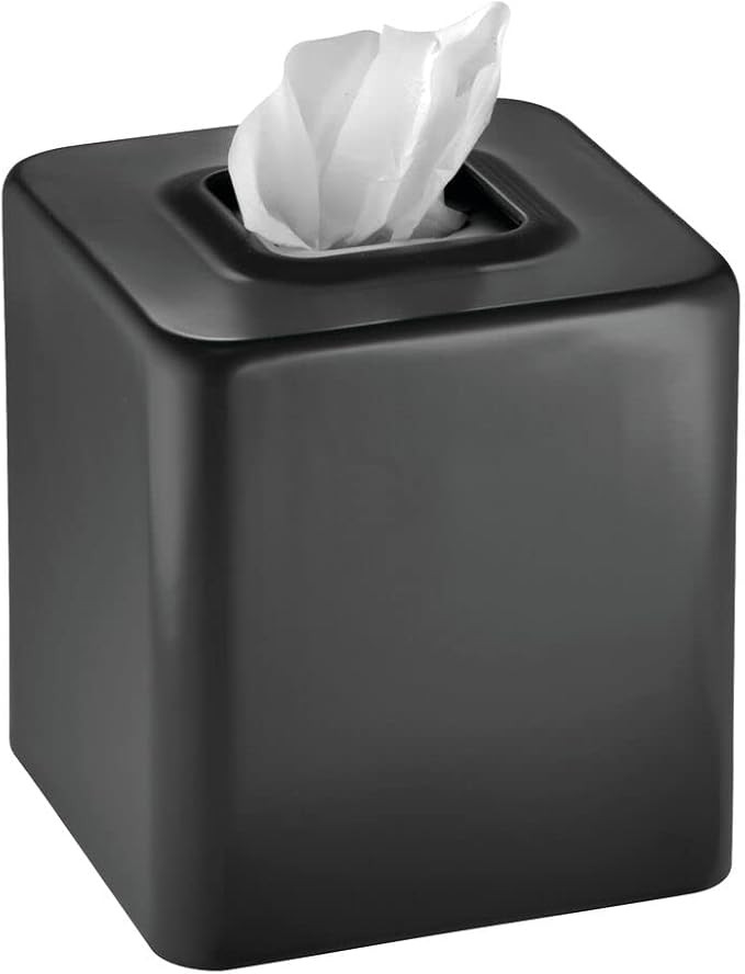 mDesign Metal Square Tissue Box Cover, Modern Facial Paper Holder, Accessories for Bathroom Vanit... | Amazon (US)