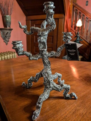 Martha Stewart Halloween Large knotty haunted tree candelabra candle holder NWT | eBay US