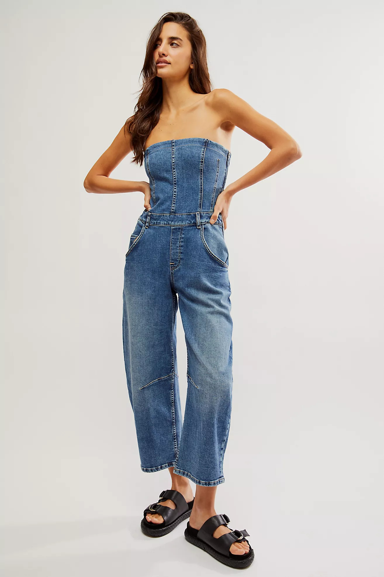 We The Free Je Suis Pret Barrel Jumpsuit | Free People (Global - UK&FR Excluded)