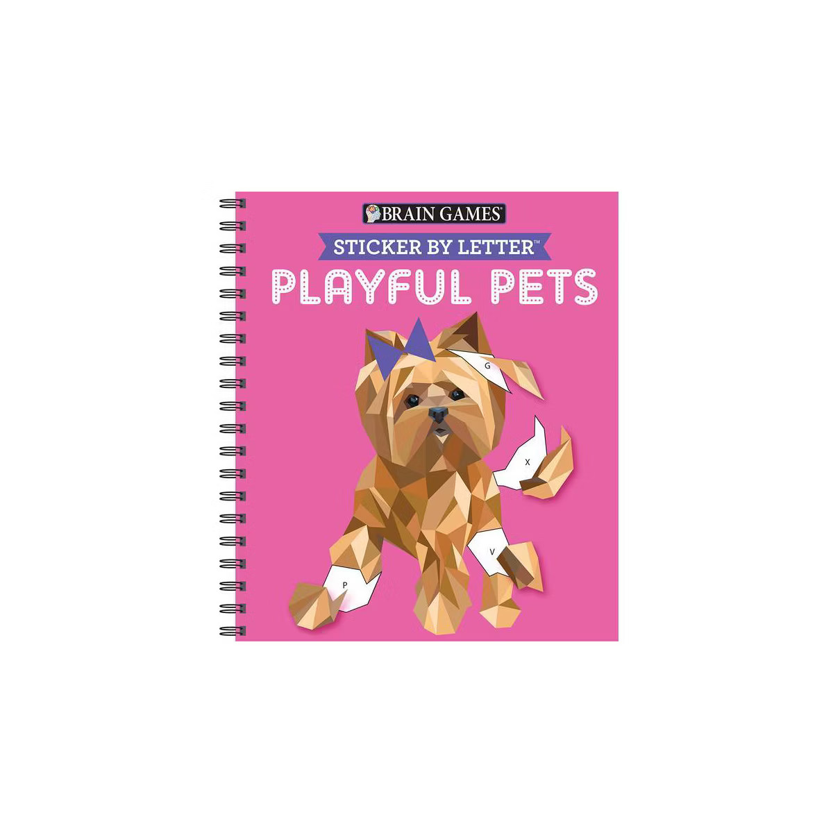 Brain Games - Sticker by Letter: Playful Pets (Sticker Puzzles - Kids Activity Book) - (Spiral Bo... | Target