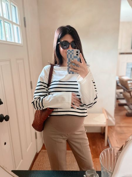 Grabbed this boatneck, cropped J.Crew top at the store the other day and for the life of me can’t find this exact style on their website which is a shame bc it’s soooo good. Striped tops are that unicorn staple piece that is hard to get right.

I went up two sizes from my usual to a medium and I love how that gives the flared sleeves extra length and drama - I get like it has slight Toteme vibes, which is always a good thing ;)

Linking what I can and pop into your local store to try to find this!

#LTKStyleTip #LTKSaleAlert #LTKBump