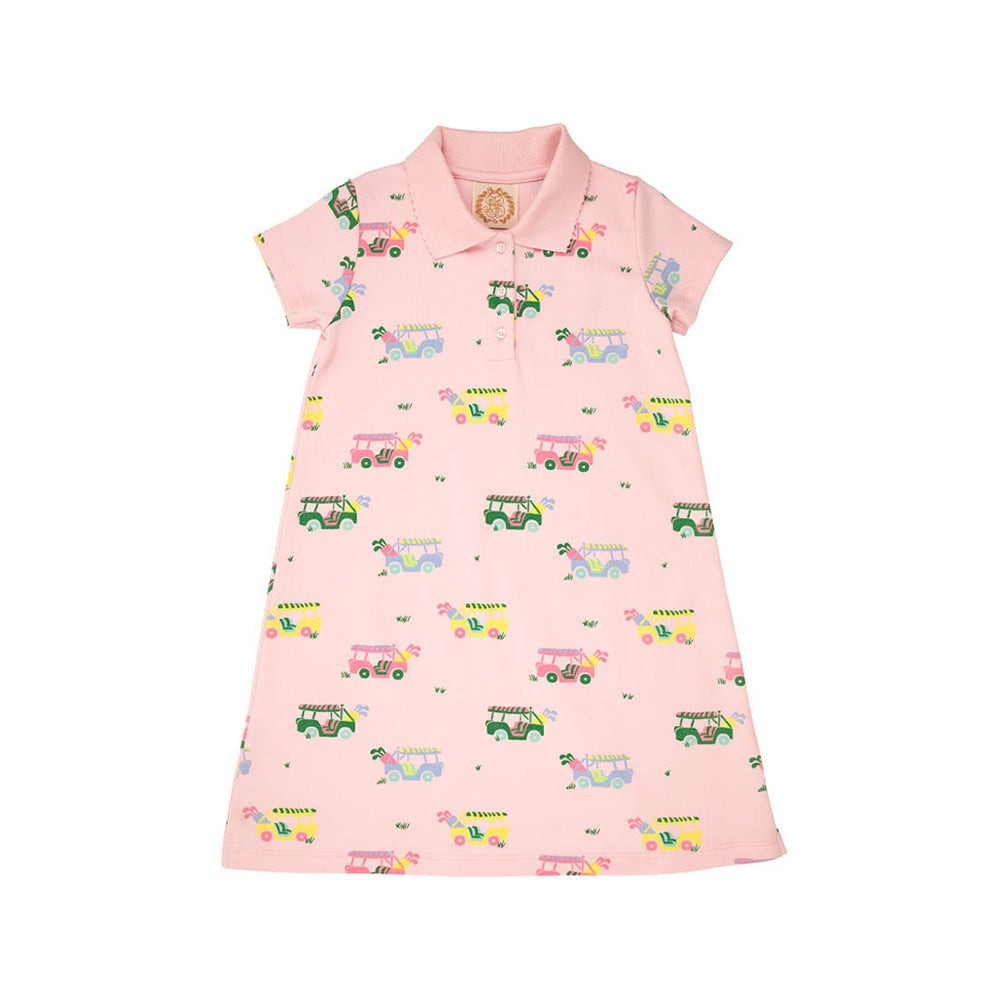 Maude's Polo Dress - Greenville Golf Buggy with Beale Street Blue | The Beaufort Bonnet Company