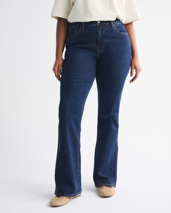 Women's Curve Love High Rise Bootcut Jean | Women's New Arrivals | Abercrombie.com | Abercrombie & Fitch (US)