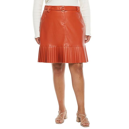Ryegrass Womens Mid Rise Pleated Skirt Plus | JCPenney