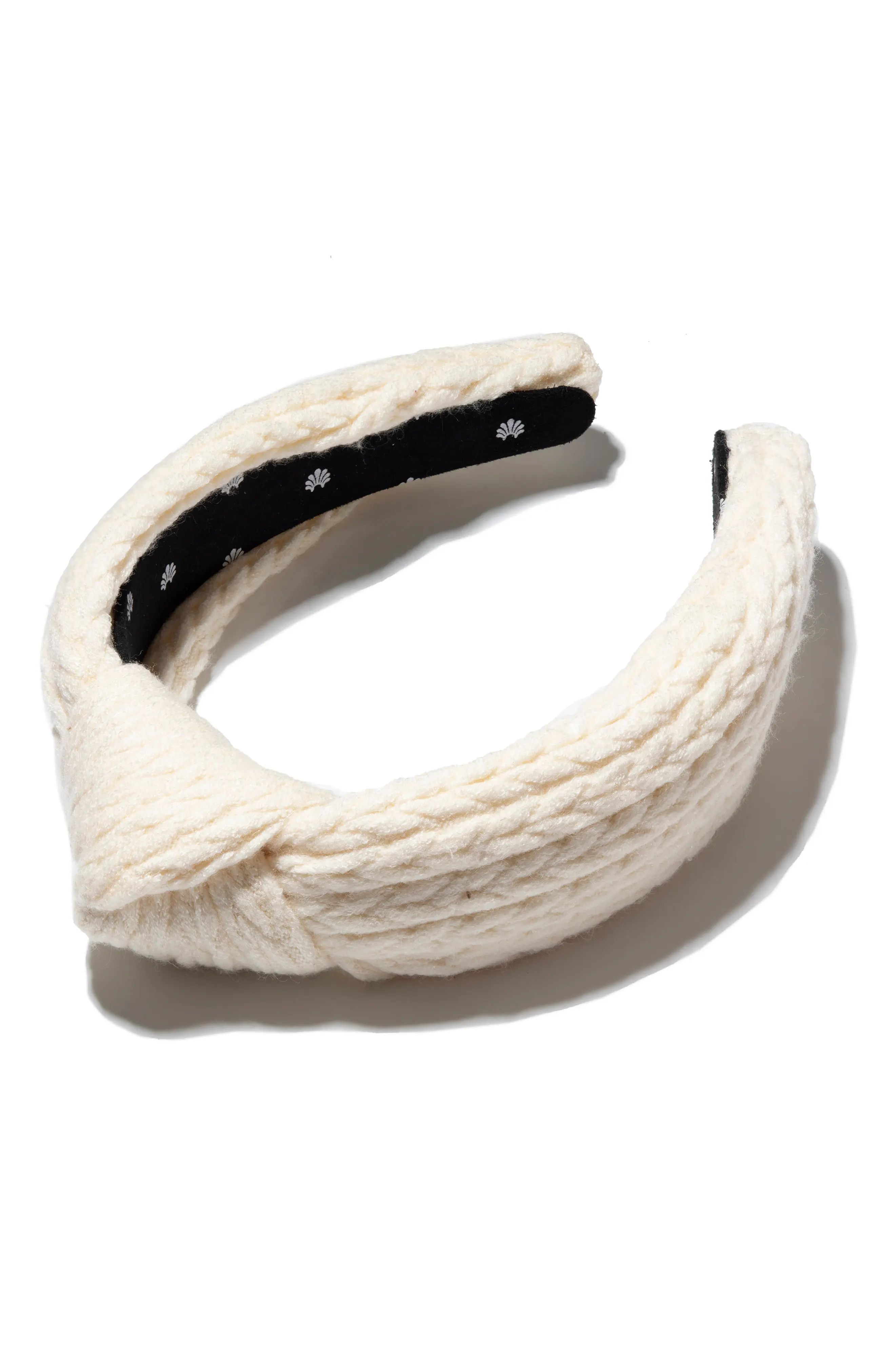 Lele Sadoughi Cable Knit Knotted Headband in Ivory at Nordstrom | Nordstrom