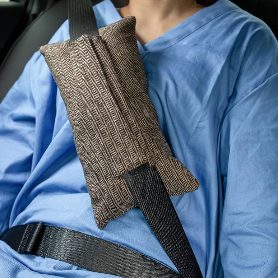 SWISSELITE Post Surgery Seatbelt Pillow - Soft Pearl Cotton Chest & Abdomen Cushion for Mastectom... | Amazon (US)