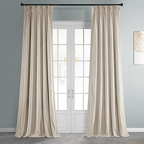 HPD Half Price Drapes Velvet Blackout Curtains For Living Room 25 X 108 Signature Pleated, VPCH-1206 | Amazon (US)