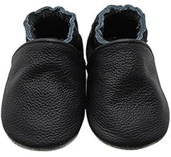 YALION Soft Leather Baby Shoes Moccasins Slip-on Boys Girls Slippers with Elastic Ankle, Anti-Sli... | Amazon (US)