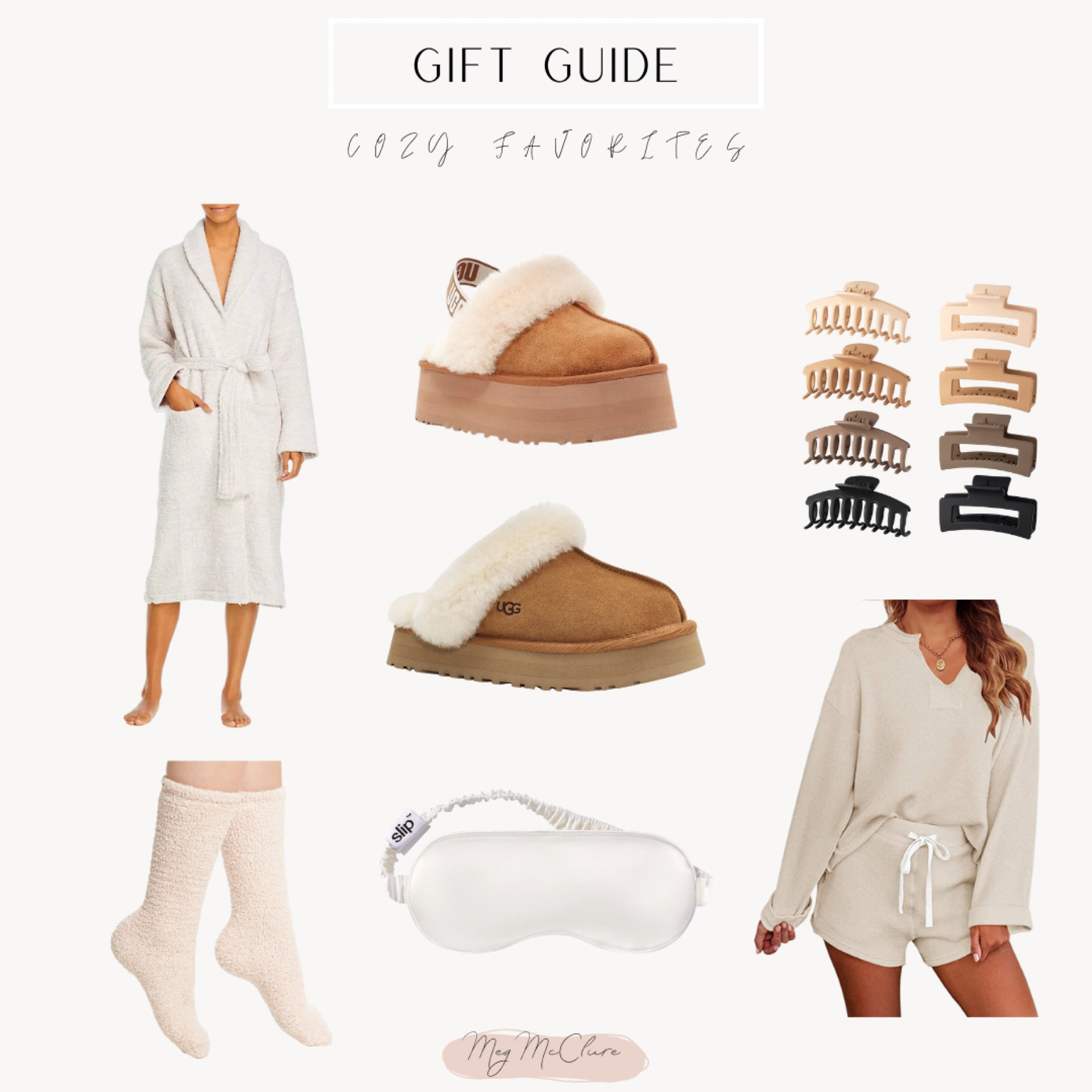 Gift Guide | Cozy Favorites #giftguide #giftsforher #cozygifts #loungewear #womensgifts #friendsgift #beauty #hair clips #neutralgifts #aestheticamazonfinds #amazon #whiterobe #fuzzysocks #uggs #holidayoutfit #christmasgifts #falloutfits 

#LTKfamily #LTKU #LTKstyletip #LTKHoliday #LTKSeasonal