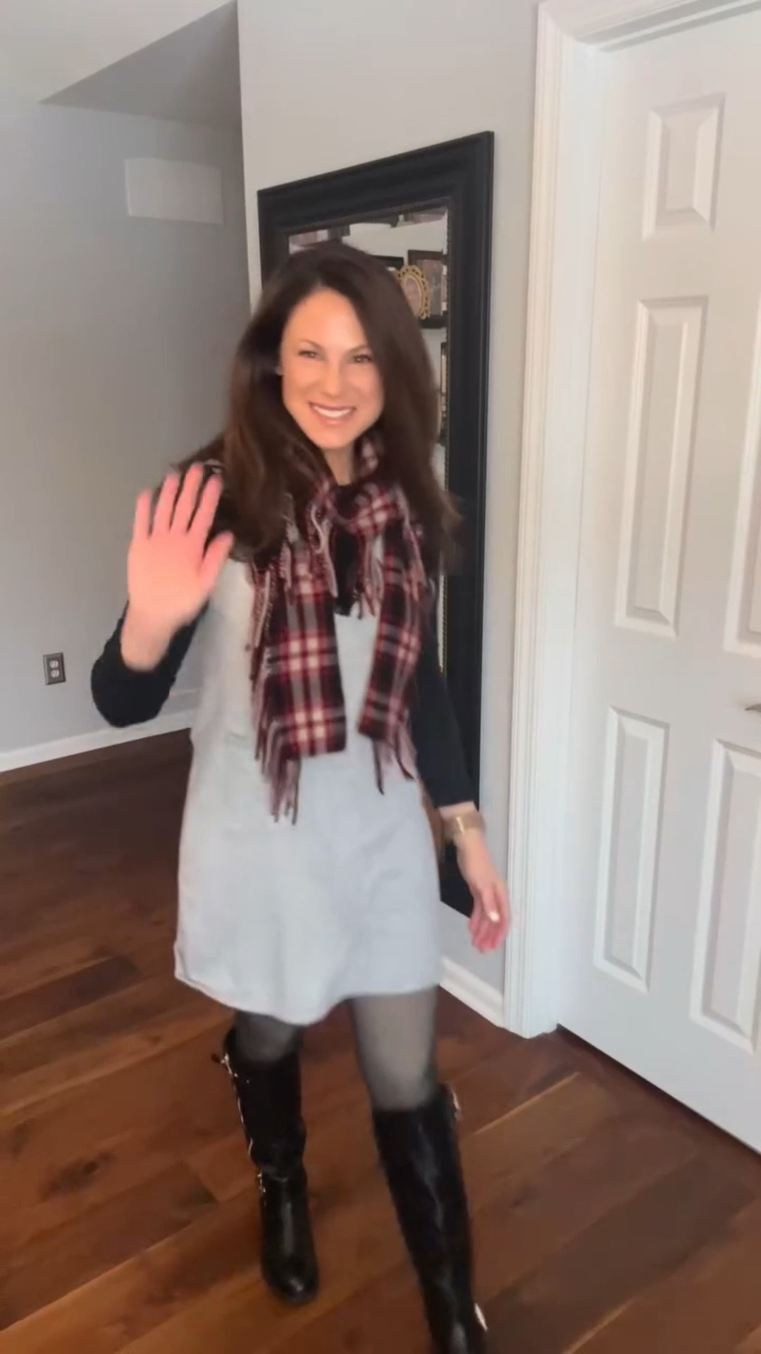 POV: When it’s freezing outside but you still want to rock a dress! ❄️✨ ❄️
Problem solved with fleece lined tights! 
Additional holiday outfits included! 🎄

#LTKHoliday #LTKOver40 #LTKmomlife