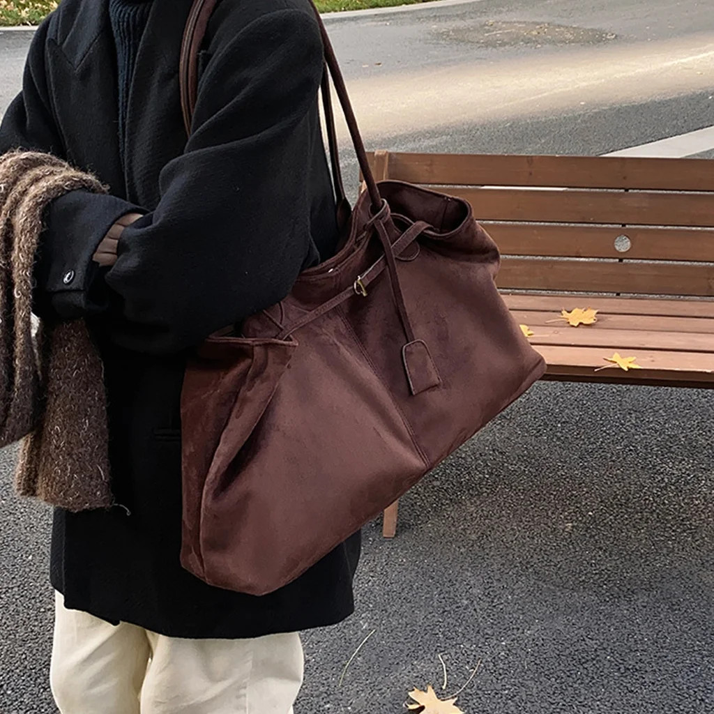 Stylish Oversized Shoulder Bag Soft Texture Lightweight Work Commute Handbag for Women | Walmart (US)