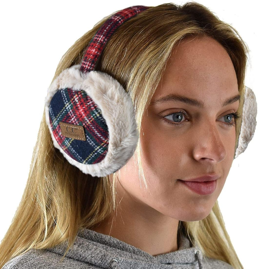 C.C Soft Winter Warm Adjustable Headband Ear Warmer Earmuffs | Amazon (US)